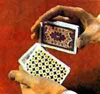 Тасовка карт из руку в руку позволяет сохранять первоначальнае расположение карт